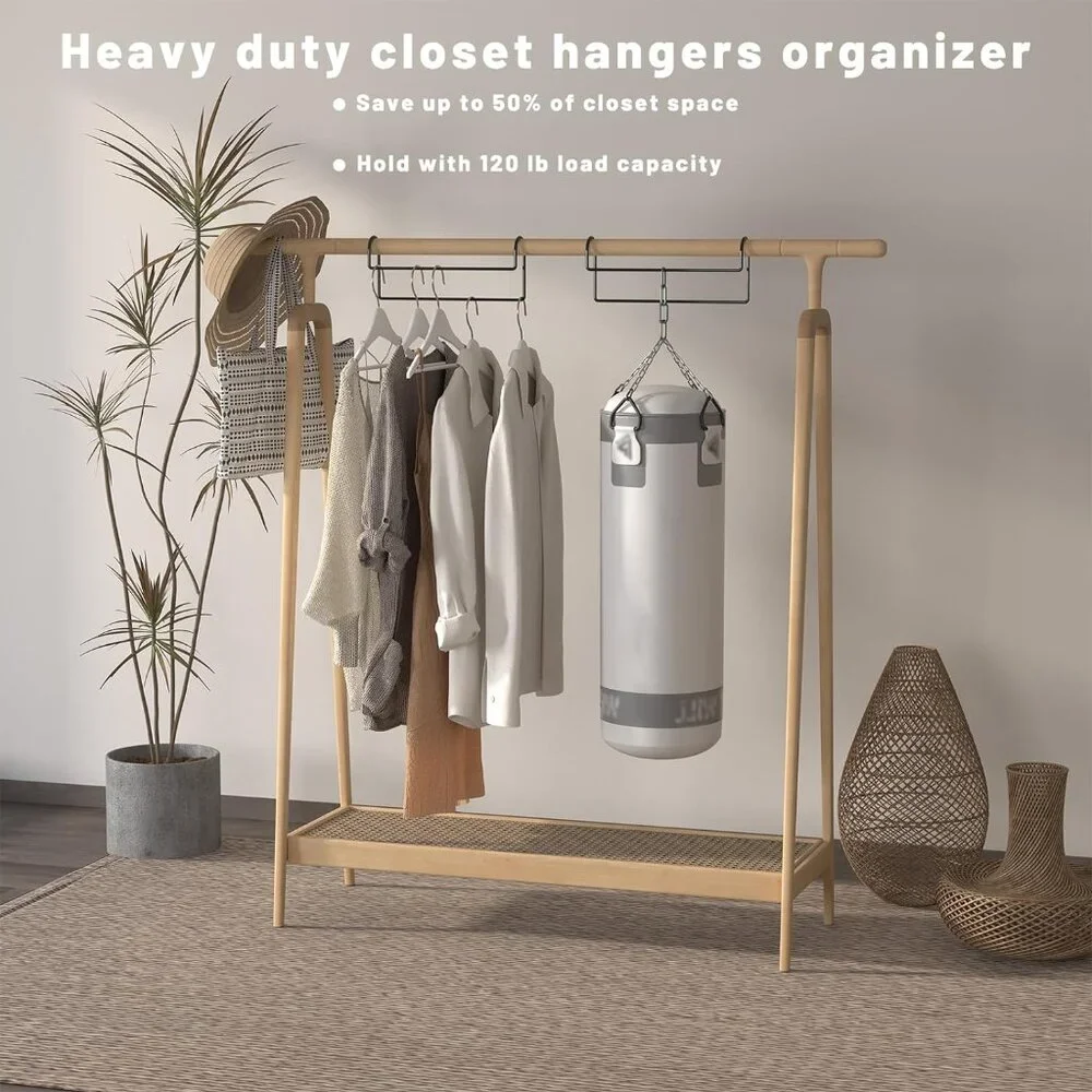 3 Pack 12 Inch Space Saving Hangers for Sorting Clothes Storage Magic Hanger Hol
